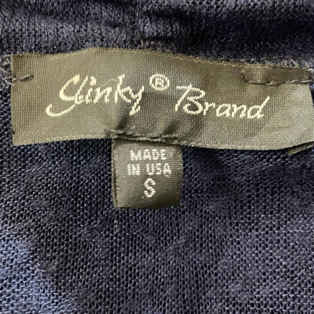 Slinky Brand Women's Navy Open Front Lightweight Sweater Cardigan | Size Small - Picture 10 of 12